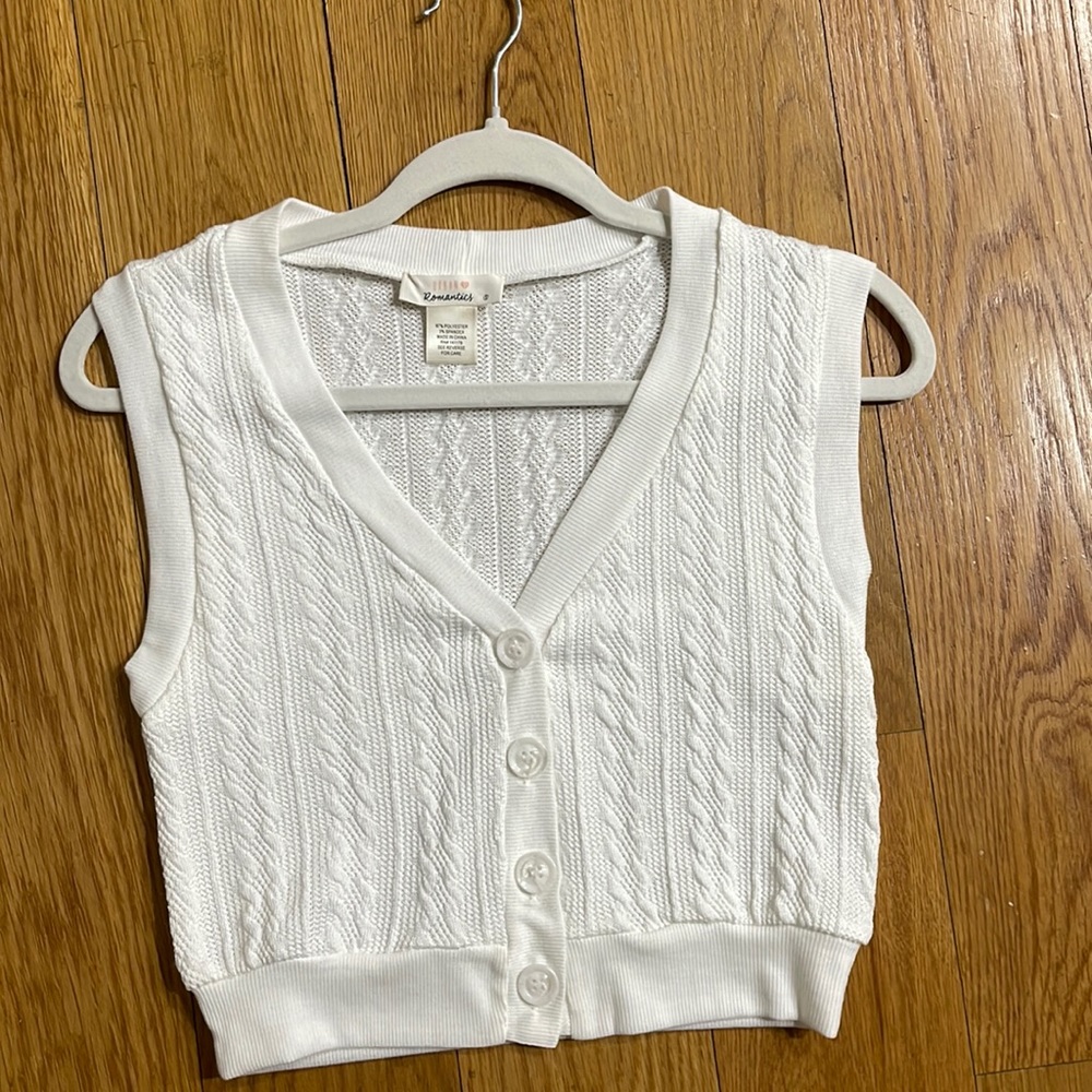Never worn white sweater vest